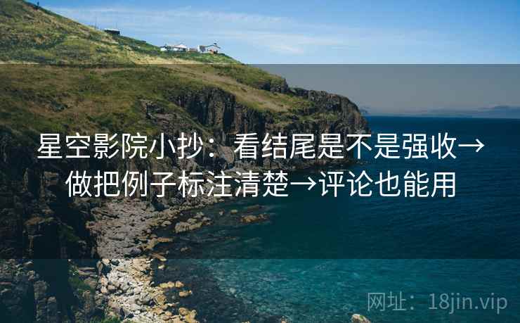 星空影院小抄：看结尾是不是强收→做把例子标注清楚→评论也能用  第1张