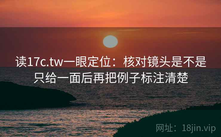 读17c.tw一眼定位：核对镜头是不是只给一面后再把例子标注清楚  第1张