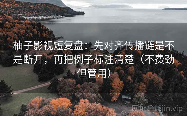 柚子影视短复盘:先对齐传播链是不是断开,再把例子标注清楚(不费劲但管用) 第2张 柚子影视短复盘:先对齐传播链是不是断开,再把例子标注清楚(不费劲但管用) 第2张
