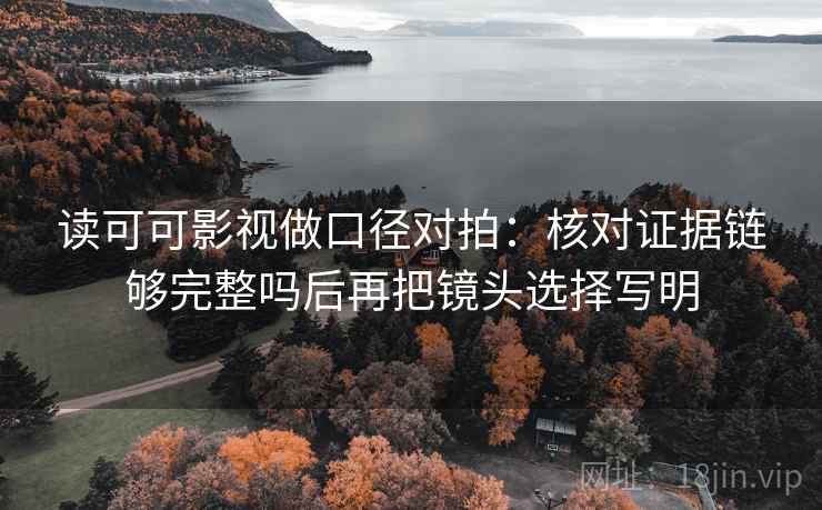 读可可影视做口径对拍:核对证据链够完整吗后再把镜头选择写明 第2张 读可可影视做口径对拍:核对证据链够完整吗后再把镜头选择写明 第2张